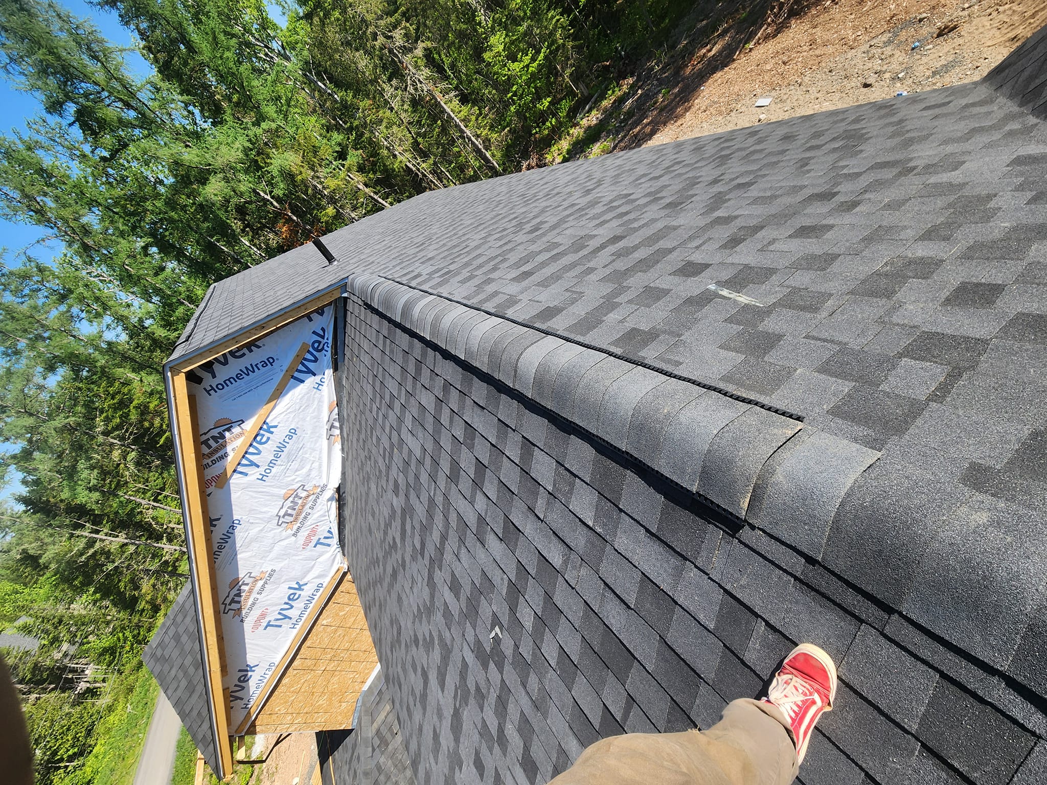 Completed roofing project